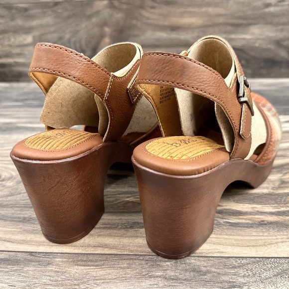 NIB BOC Born Natasha II 9M Closed Toe Ankle Strap Mary Jane Clogs Orange Plaid - Picture 7 of 11